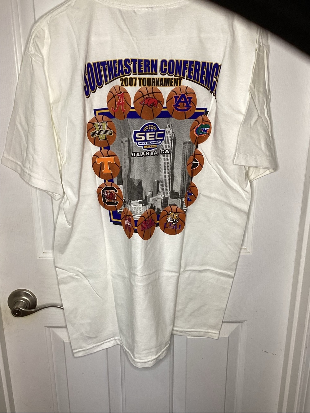 Vintage 2007 SEC Men’s Basketball Tournament Official White Size Large - Picture 2 of 8